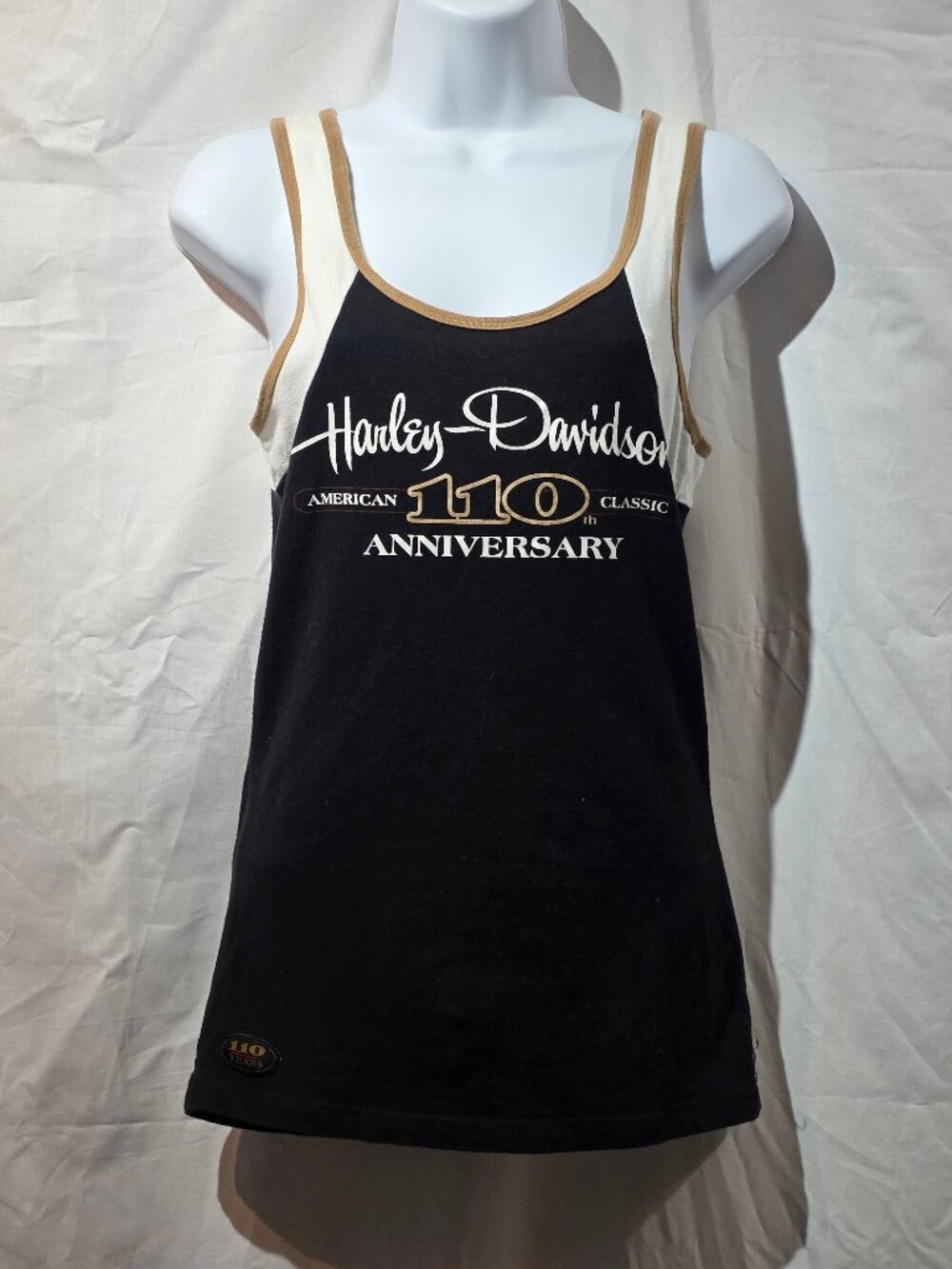 Harley-Davidson 110th Anniversary Tank Top Camisole - Colorblock Trim - Size M -